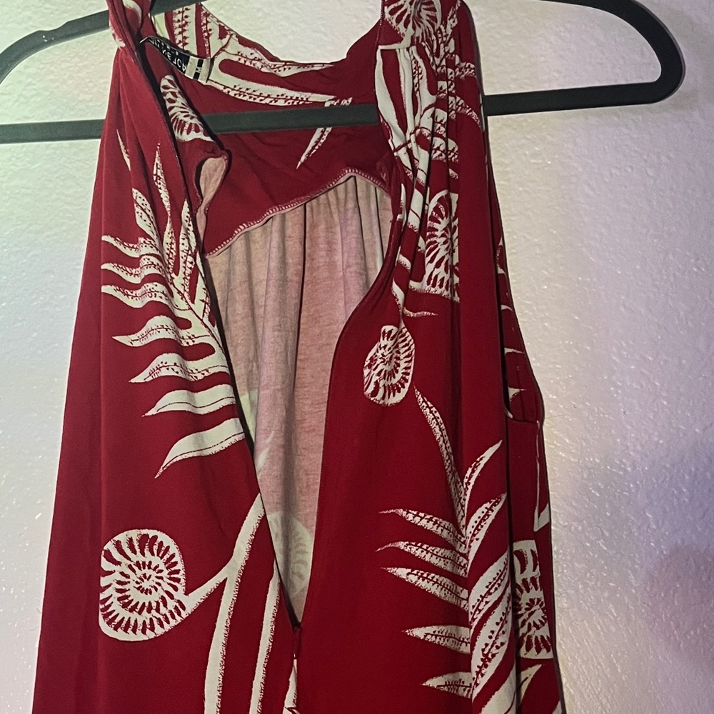 Elegant Red Floral Women's Dress - Picture 6 of 6